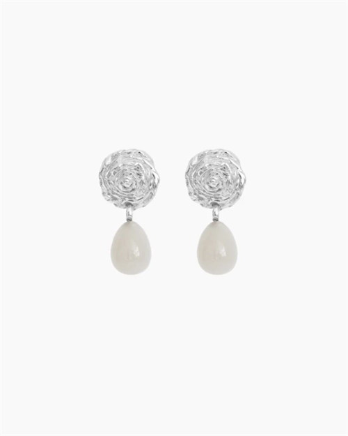 CORALI BRETON CLOUD EARRINGS STERLING SILVER WHITE AGATE